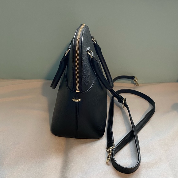 Kate Spade Black Leather Top Handle Purse - Picture 3 of 4